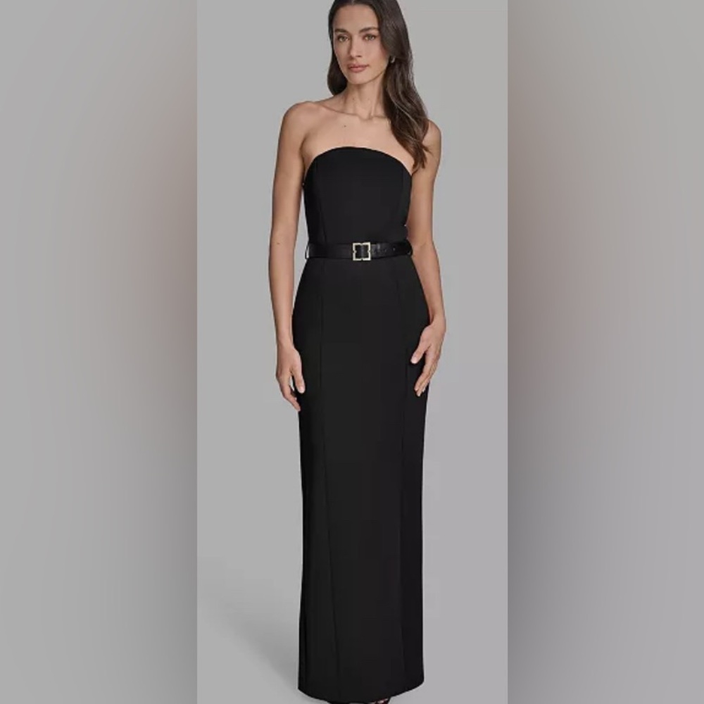 BCBG Scuba Women's Strapless Maxi Dress NWT